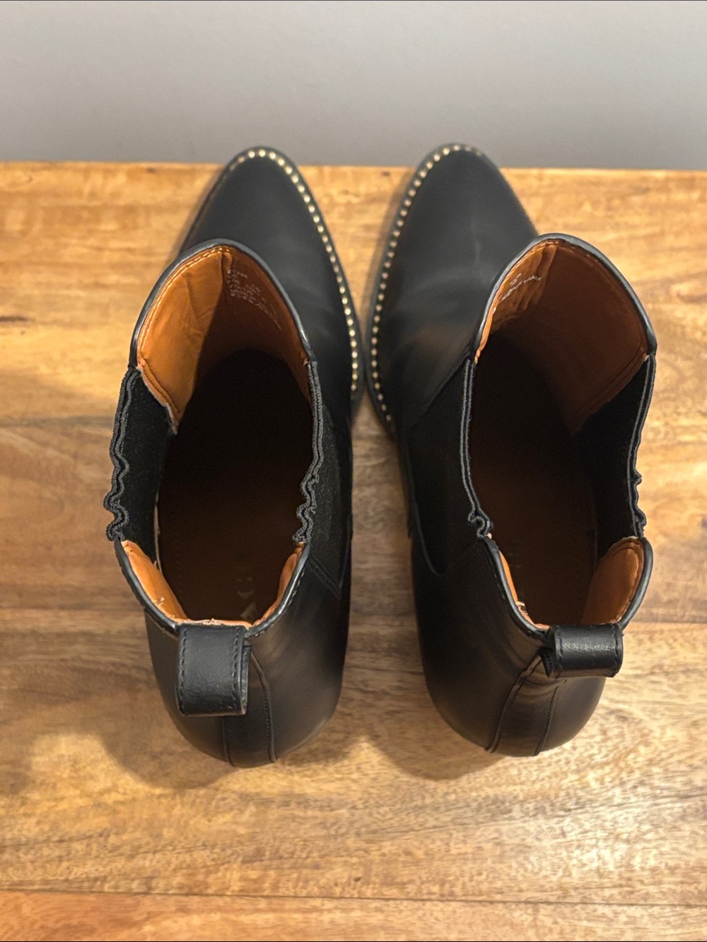 Coach Black Leather Studded Chelsea Booties - Picture 7 of 10